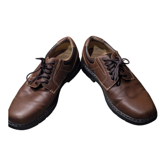 Dockers - Men\'s - Warden Rugged Oxford Shoes - In Brown Leather - Size 10.5 -GUC main image 4